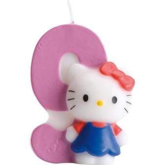 Bougie chiffre "Hello Kitty" 9 cm - 9