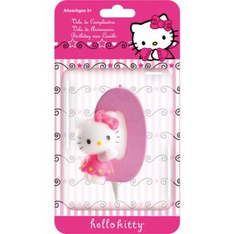 Bougie chiffre "Hello Kitty" 9 cm - 0