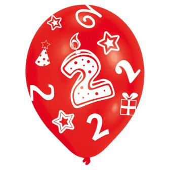 6 ballons de baudruche "Bougie d'anniversaire" - 2