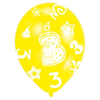 6 ballons de baudruche "Bougie d'anniversaire" - 3