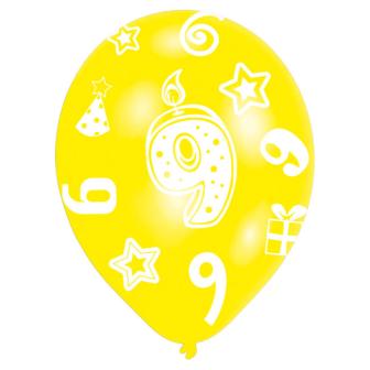 6 ballons de baudruche "Bougie d'anniversaire" - 9