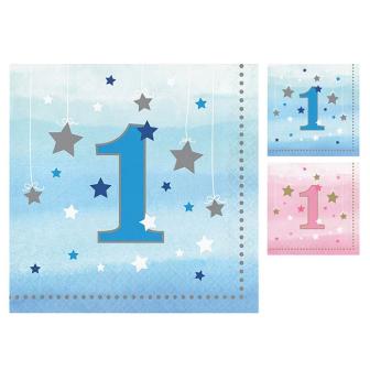 16 Serviettes 1. anniversaire "Little Star"