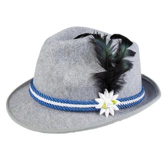 Chapeau tyrolien "L'élégance en couleurs" - bleu