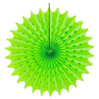 Déco de plafond lumière UV en papier alvéolé "Neon" 45 cm - vert fluo