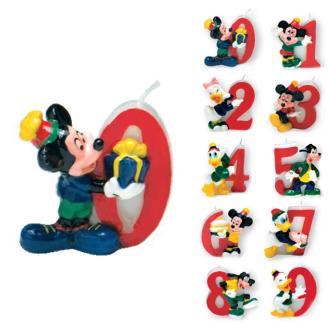 Bougie chiffre "Mickey et Cie" 5 cm - 4