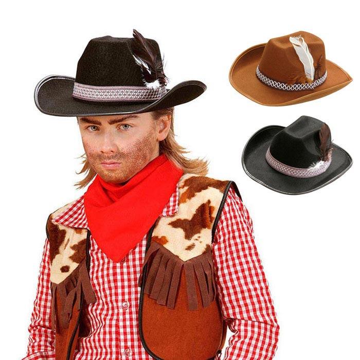 Chapeau de cowboy pour enfant avec plume à prix minis sur