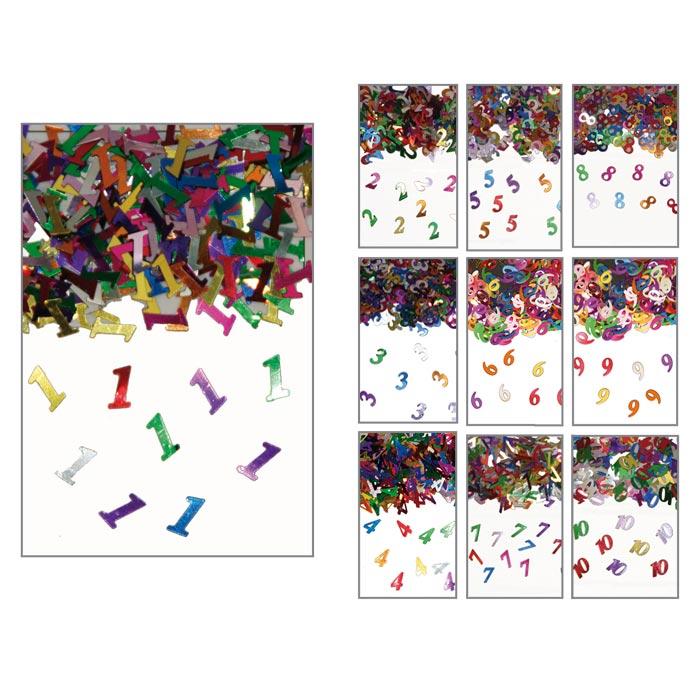 Confettis d'anniversaire Chiffres multicolores 14 g à prix minis sur   !