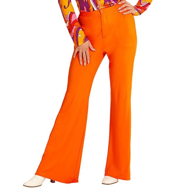 Pantalon pattes d'éléphant orange homme