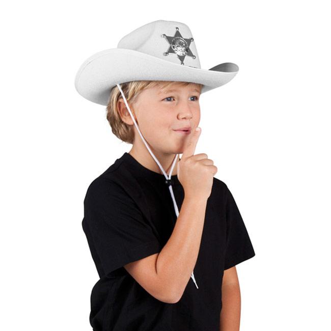 Chapeau blanc pour enfant Cowboy à prix minis sur  !