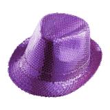 Chapeau unicolore à paillettes - lilas