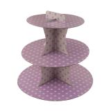 Etagère "Pois colorés" 29 cm - lilas