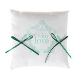 Coussin pour alliances "With love" - vert