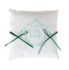 Coussin pour alliances "With love" - vert