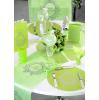 6 éventails de déco "Just Married" - vert